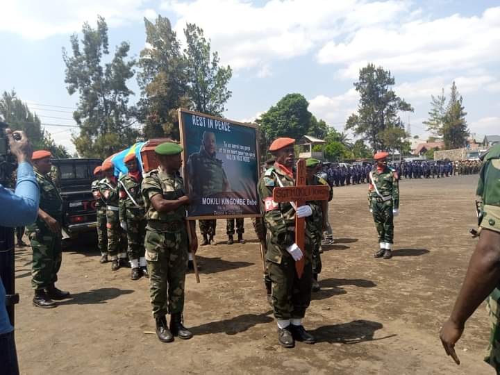 Goma: le Soldat Mokili Kingombe enterré en Héros au cimetière chemin du Ciel