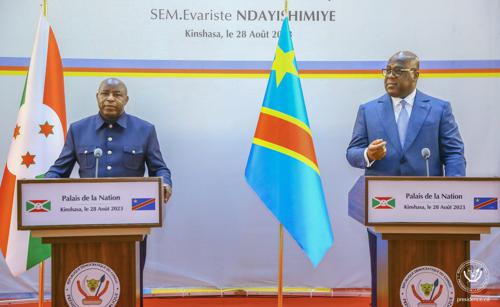Guerre du M23 : En visite à Kinshasa, Evariste Ndayishimiye, Président du Burundi, dédouane la force de l’EAC