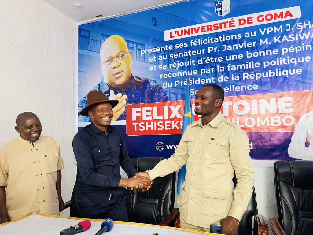 Sortie du gouvernement Suminwa : l’université de Goma félicite le VPM Jacquemin Shabani et Janvier Kasiwa, le sénateur de facto
