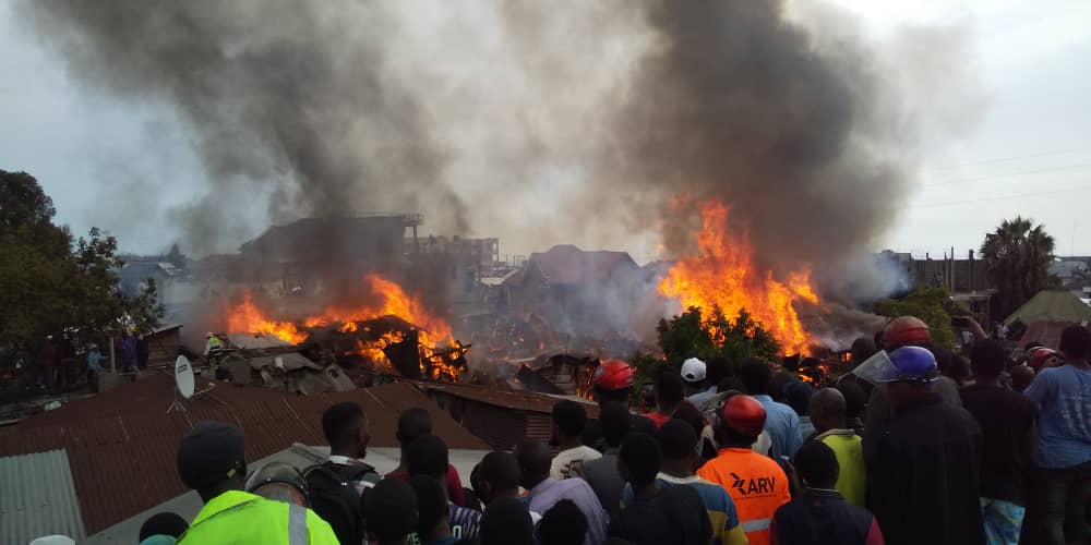 Goma: un incendie jette au moins 10 ménages à la belle étoile