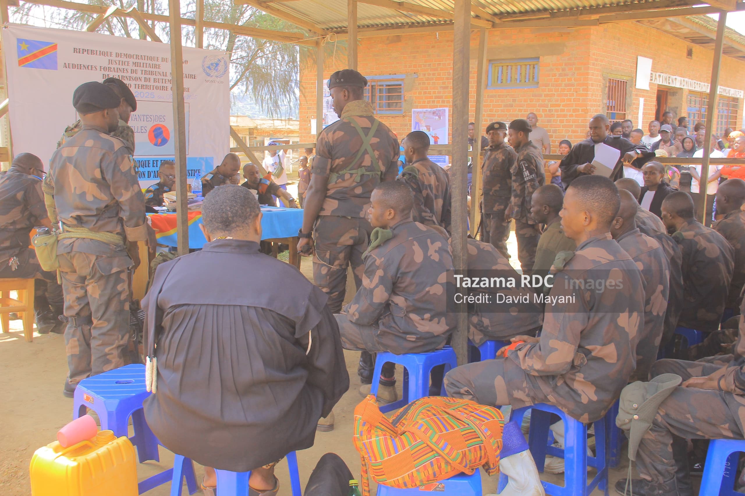 Lubero/Justice : 21 Militaires FARDC poursuivis pour plusieurs infractions comparaissent en audiences foraines
